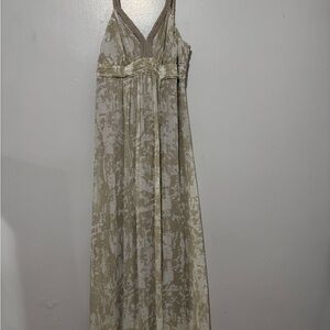 Soft Surroundings Beige and Cream Maxi Dress